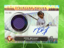 Kris Bryant AU /99 2024 Topps Pristine Pieces Refractor #PPAR-KB Rockies