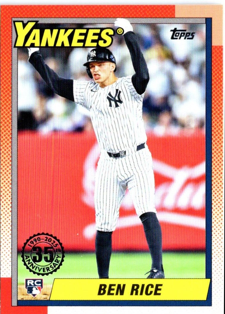 2025 Topps #T90-19 Ben Rice 1990 Topps Baseball 35th Anniversary