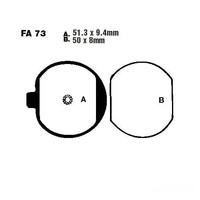 Bremsbelag BremsbeläGe EBC FA073 Vorne FüR Kawasaki Z 1000 MK2 Bj. 1979-1980