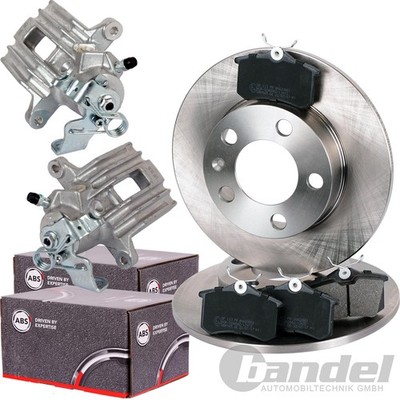 2 BREMSSÄTTEL + BREMSSCHEIBEN + BELÄGE SET HINTEN für VW T4 BUS PR=2E3 16''