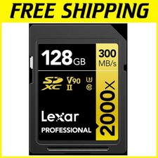 128GB UHS-II SD Card - 300MB/s Read Speed, Full HD, 8K Video