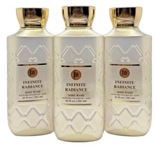 NEW Bath  Body Works Lot of 3 Bottles Infinite Radiance Body Wash Shower 10 oz