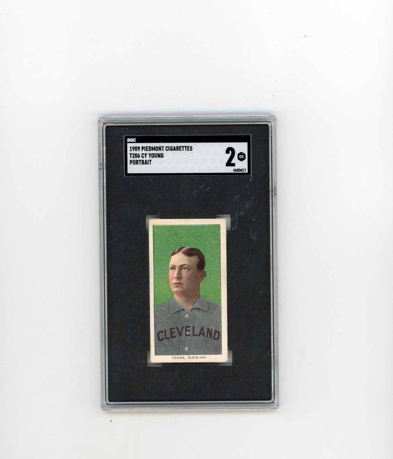 1909 T206 SGC 2++ Cy Young Portrait Piedmont 150 Incredible 2!! Crease Free