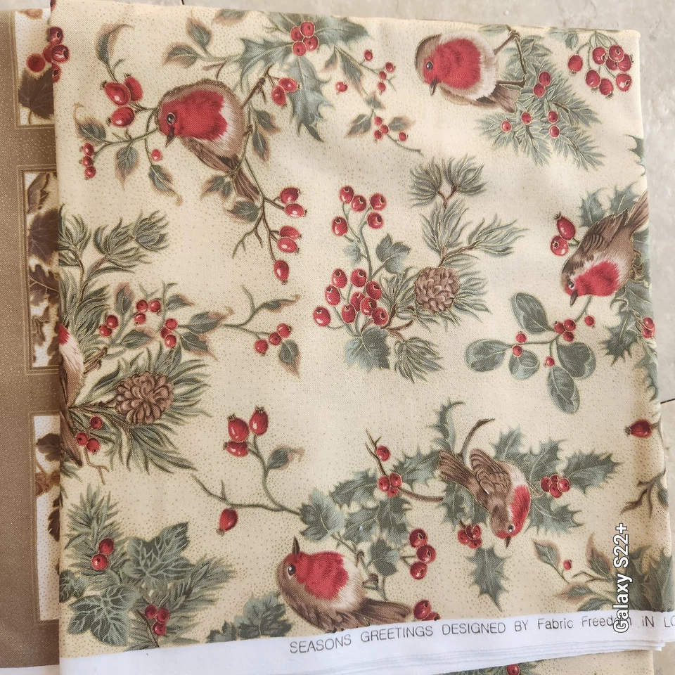 Fabric Freedom by London 4matching Bird & Floral designed material 1-yard pieces - Image 2 of 4
