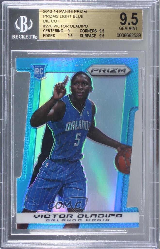 2013 Panini Prizm Light Blue Die-Cut 196/199 Victor Oladipo BGS 9.5 GEM MINT 4f5