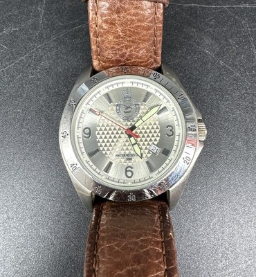 Vintage British Royal Air Force RAF Leaving Watch With Leather Strap Quartz 