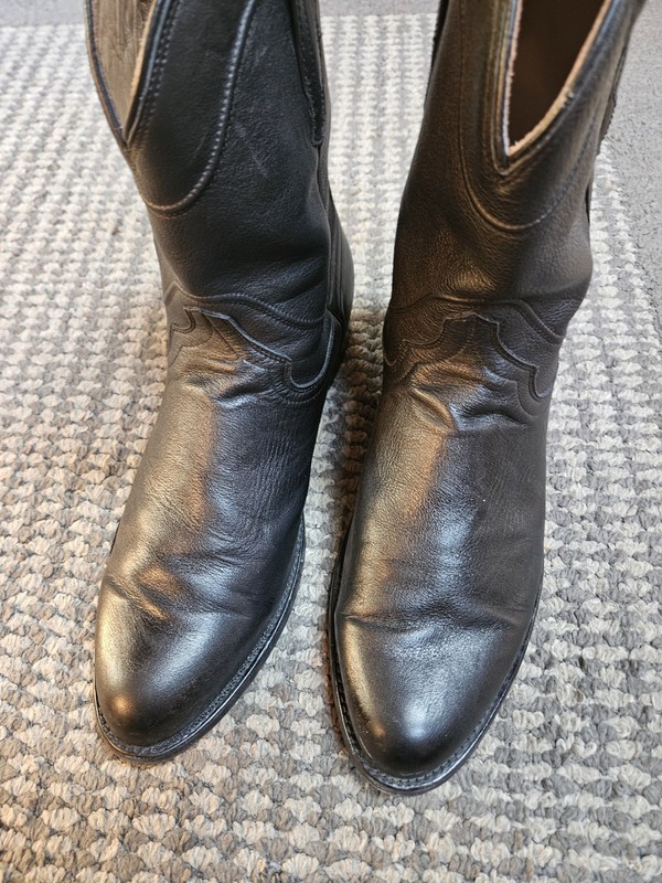 Tecovas Black Roper Cowboy Boots Calf High 14ee Men's