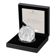 The Coronation of His Majesty King Charles III 2023 UK 50p Silver Proof Coin : T
