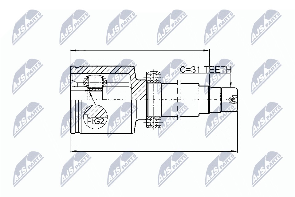 NPW-FR-066 NTY Joint Kit, drive shaft for FORD - Image 12