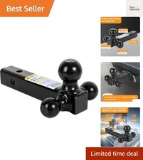 70270 Trailer Hitch Hollow Shaft Triple Ball Mount - Black 70270 Trailer Hitch Hollow Shaft Triple Ball Mount - Black