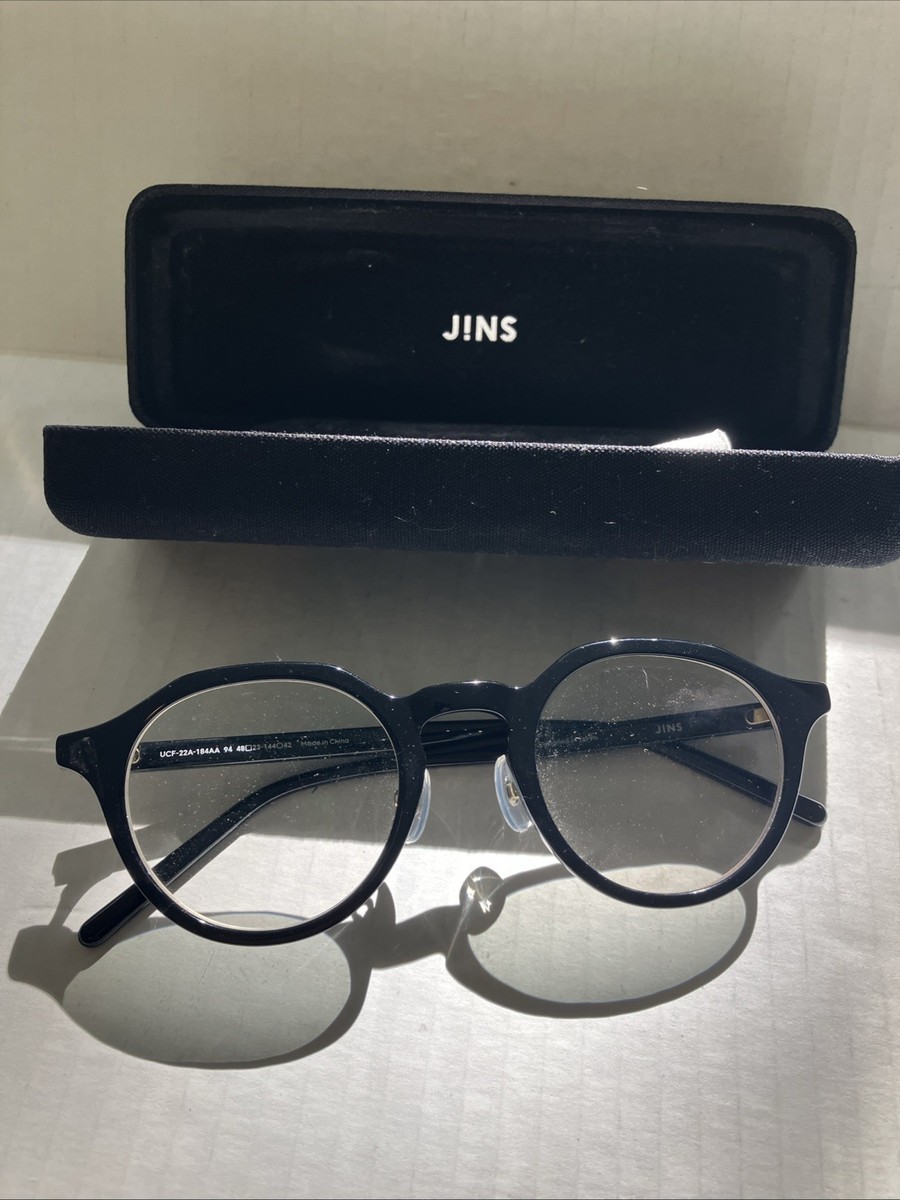 Jins J!NS Eyewear UCF 22A-184AA Black Keyhole Eyeglasses 48/23