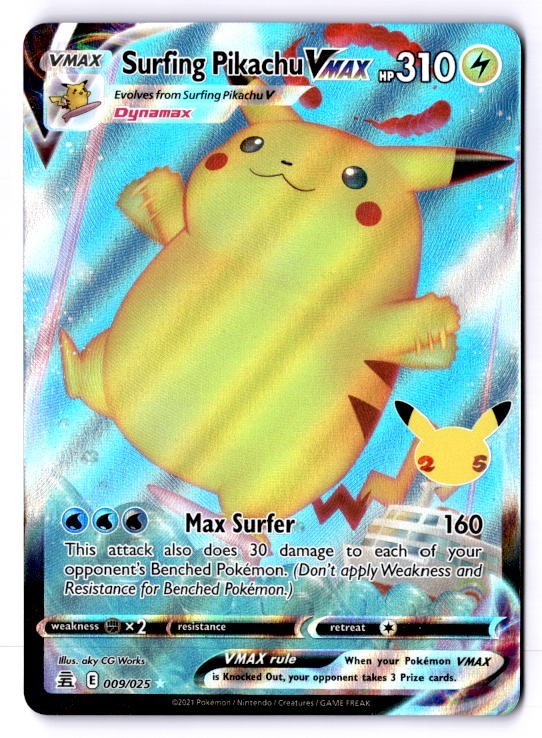 Surfing Pikachu VMAX Ultra Rare Celebrations 009/025 NM | eBay