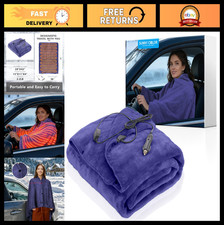 12V Heated Car Blanket - Wearable Electric Blanket for SUV, Truck, Van, Camping