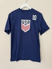 US Soccer T Shirt Pulisic 10 Adult, Size S,  Navy Blue T-Shirt USMNT Football