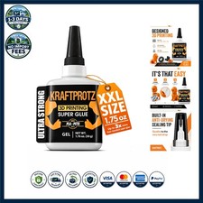 3D Printing Super Glue Gel 1.75 oz - PLA ABS PETG TPU Instant Adhesive