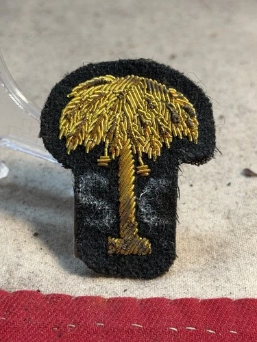 Civil War Confederate South Carolina Bullion Headgear Badge By J.H. Silverberg