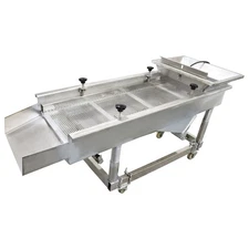 220V Stainless Medium Size Single-deck Linear Vibrating Screen 10mm Screen 150W