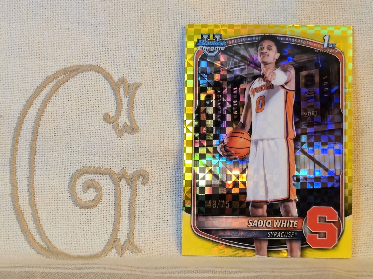 Sadiq White, Syracuse, 2025-26 1st Bowman Chrome Yellow X-Fractor