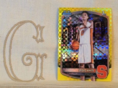 Sadiq White, Syracuse, 2025-26 1st Bowman Chrome Yellow X-Fractor
