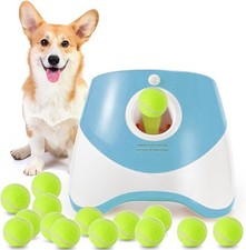 Automatic Dog Ball Launcher, Dog Ball Thrower Machine with 10-30Ft 3 Launchin...
