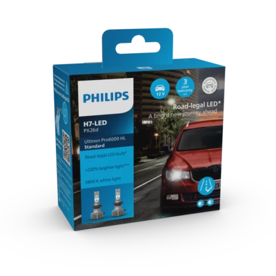 Philips Ultinon Pro6000 H7 LED Standard 11972U60SX2 LED +220%* - Bild 1 von 4