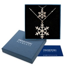 Collana argento Swarovski Elements originale G4Love cristalli fiocco neve regalo