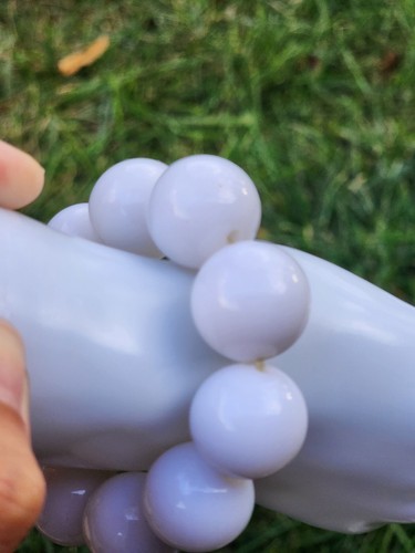 chunky boho big ball White Plastic Lucite Bead stretch fashion Bracelet - Picture 4 of 9