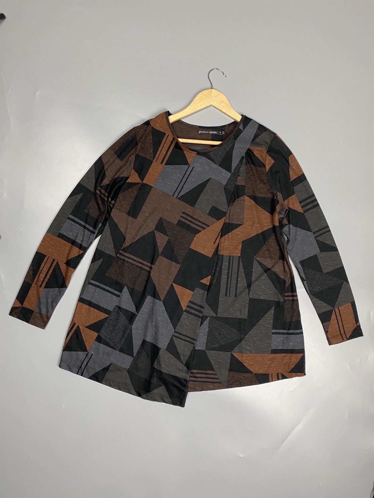 gudrun sjoden M Blouse Long Sleeve Geometric Pattern Tunic