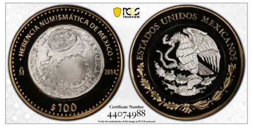 2014 MEXICO SILVER 100 PESOS S100P 1806 CARLOS IV 8 REALES NGC PL 70 PERFECTION