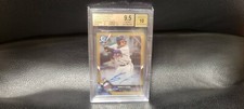 Ronald Acuna Jr. 2018 Bowman Chrome Gold Refractor AUTO /50 BGS 9.5/10