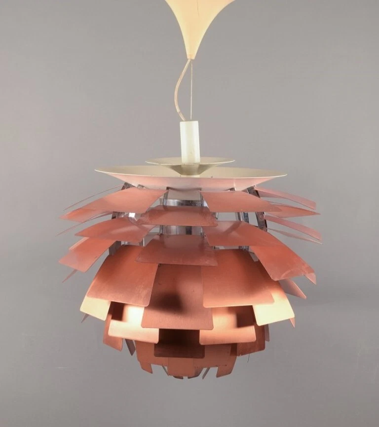 Poul Henningsen para Louis Poulsen. Colgante "Kogle" (Alcachofa PH). Ca 1970 Foto 2 de 4