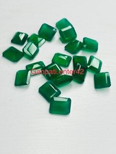 GREEN ONYX LOOSE GEMSTONE FACETED OCTAGON CUT 11x9 MM CALIBRATED 2 PCS LOT E7