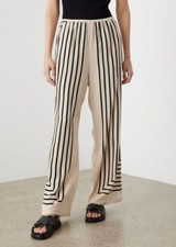 Toteme Silk Striped Elasticated Waist Pants for Women