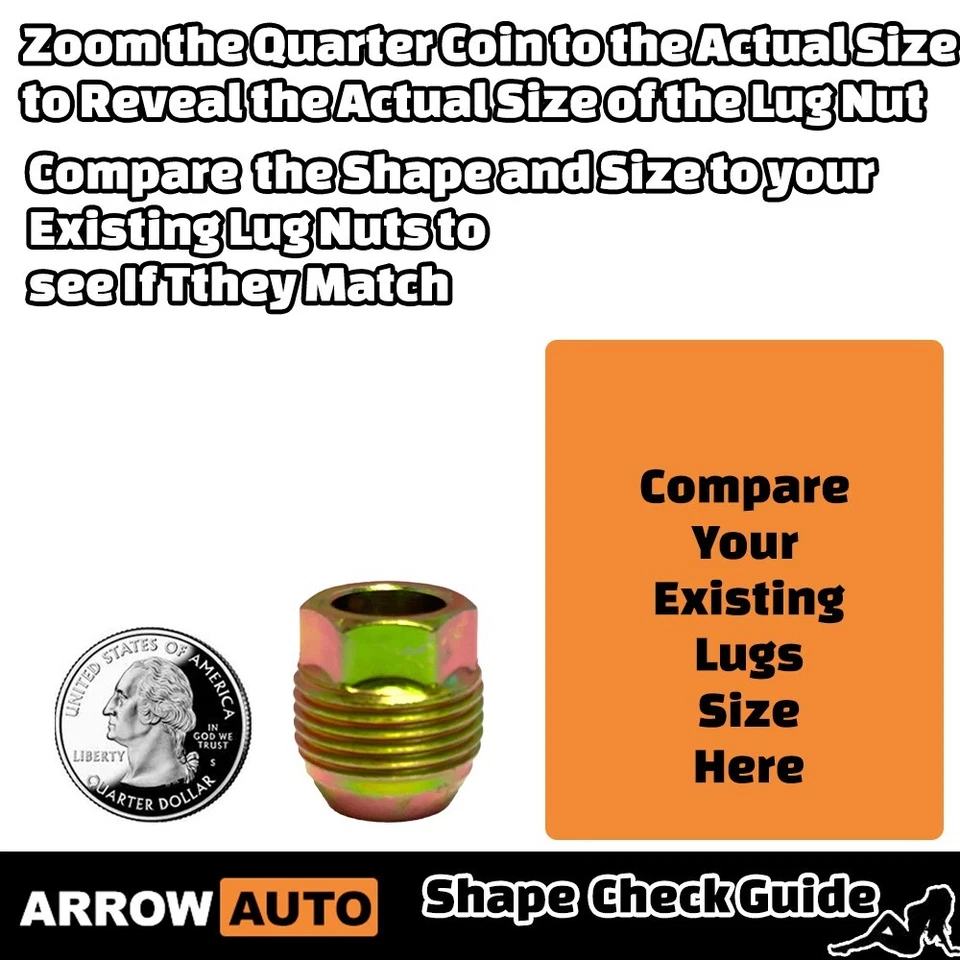 32x 26mm M14x1.5 Double Thread OEM Factory Style Lug Nug 7/8" Fit Chevy/GMC Van - Image 4 of 4