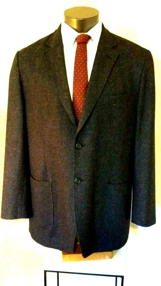 Chaqueta Abrigo Deportivo Hombre IBIZA Gris Dos Botones 100% Lana Valencia Modelo 44L Nueva Sin Etiquetas Foto 2 de 4