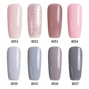 Soak Off Uv Led Gel Nail Polish Set W Pink Light Brown Grey