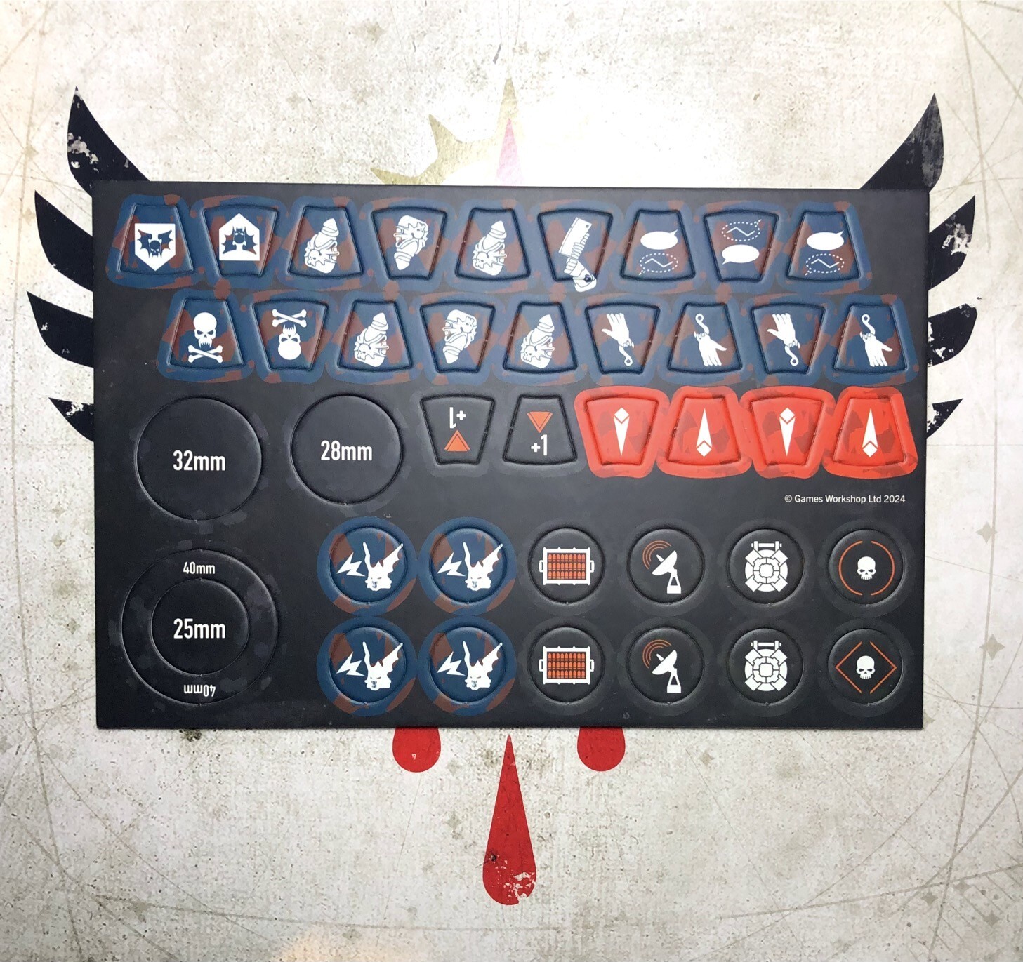 Objective Markers For Warhammer 40K - 7.57" NUCLEAR FALLOUT - Neoprene Non-slip Mat - Foto 10