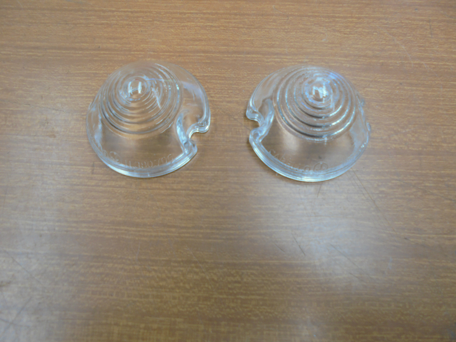 INNOCENTI MINI MINOR / COOPER PAIR OF GLASS HEADLIGHTS FRONT ARROWS TROLLEY