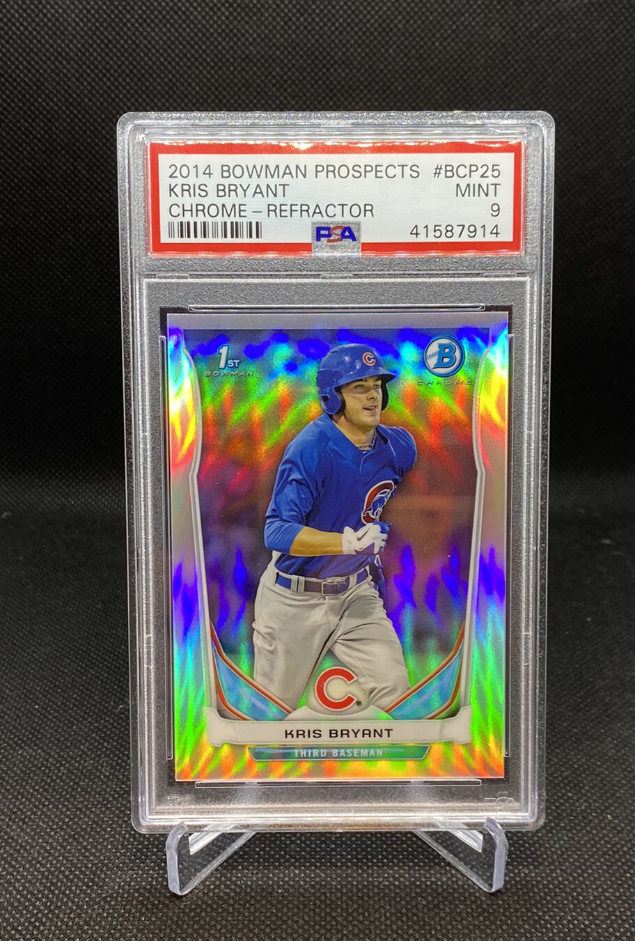 2014 Bowman Chrome Prospects Kris Bryant Refractor #BCP25 #'d 296/500 PSA 9 MINT