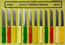 12 x Fixwell Knives set Original Multicolor Stainless Steel Free Shipping usps