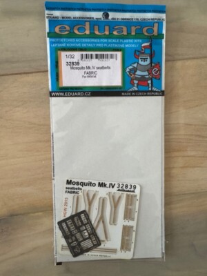 1/32 Eduard Mosquito Mk.IV Fabric Seatbelts #32839 for HK Models & Tamiya Kits