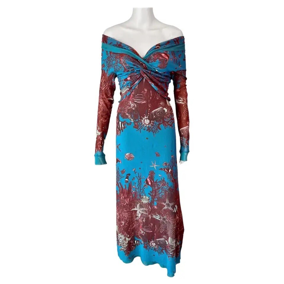 Jean Paul Gaultier Soleil S/S 1999 Sea Life Print Off Jean Paul Gaultier Soleil S/S 1999 Sea Life Print Off
