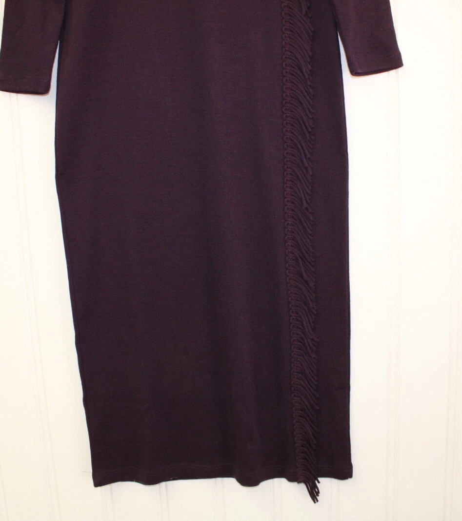 VETEMENTS Nina Leonard Vestito Maglione Donna Vino Profondo Ufficio Autunno Taglia S