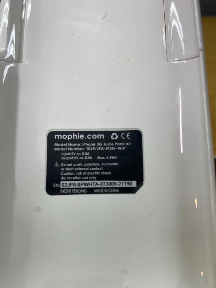 Mophie Iphone 3G Juice Pack Air Extra Battery Charging Case White Bundle! - Image 3 of 4