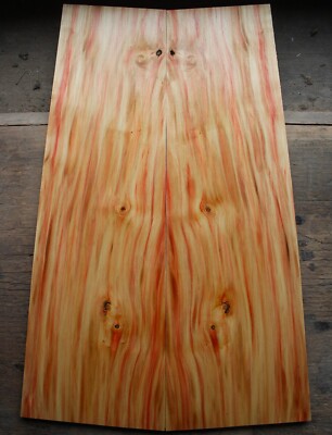 Curly red flame box elder maple drop top .35'' thk bass guitar tonewood 2578
