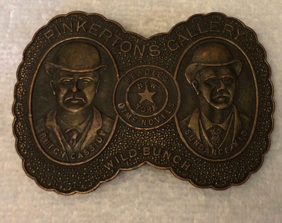 Brass Belt Buckle PINKERTON