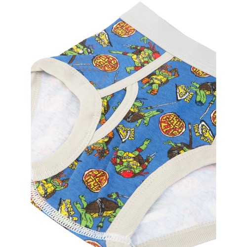 Teenage Mutant Ninja Turtles Boys Size 6 Briefs 5 Pair Cotton Underwear NEW - Picture 4 of 9