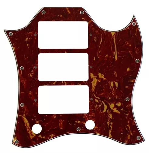 Pickguard For Gibson SG Standard 3 Pickup Style Guitar 4-Ply-RED TORTOISE