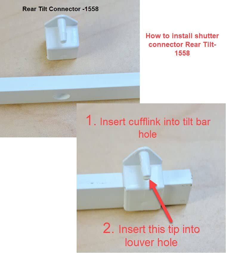 Qty 10. Shutter Repair Parts ConnectorsCufflinks () 1558 Rear