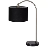 PROJECT 62 NICKEL ARC TASK TABLE LAMP WITH MARBLE BASE, BLACK *NEW